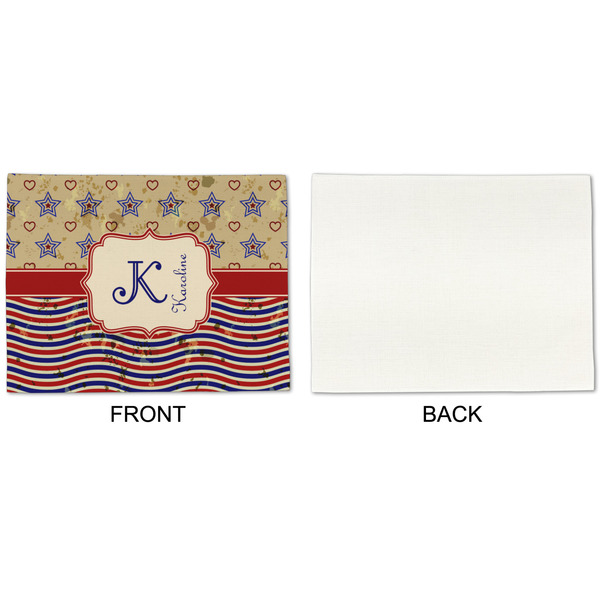 Vintage Stars & Stripes Linen Placemat - APPROVAL Single (single sided)