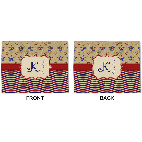 Vintage Stars & Stripes Linen Placemat - APPROVAL (double sided)