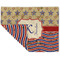 Vintage Stars & Stripes Linen Placemat - Folded Corner (double side)