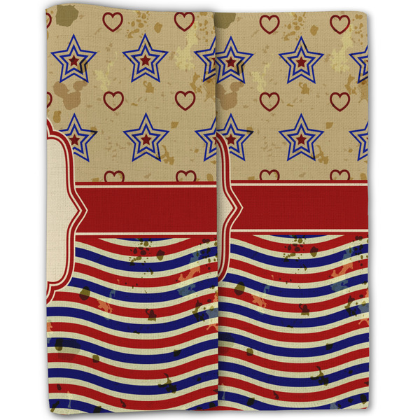 Vintage Stars & Stripes Linen Placemat - Folded Half (double sided)