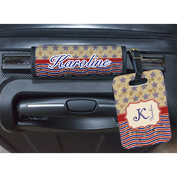 Vintage Stars & Stripes Luggage Wrap & Tag