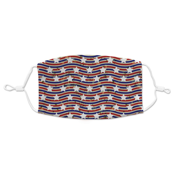 Custom Vintage Stars & Stripes Adult Cloth Face Mask - Standard