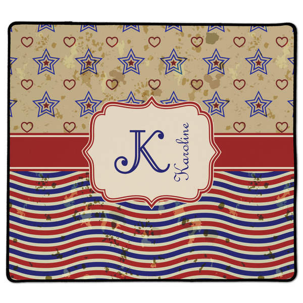 Custom Vintage Stars & Stripes XL Gaming Mouse Pad - 18" x 16" (Personalized)