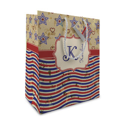Vintage Stars & Stripes Medium Gift Bag (Personalized)