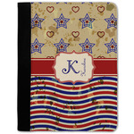 Vintage Stars & Stripes Notebook Padfolio - Medium w/ Name and Initial