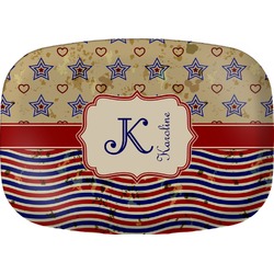 Vintage Stars & Stripes Melamine Platter (Personalized)