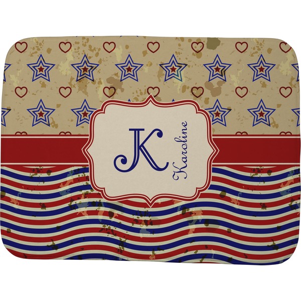 Custom Vintage Stars & Stripes Memory Foam Bath Mat - 48"x36" (Personalized)