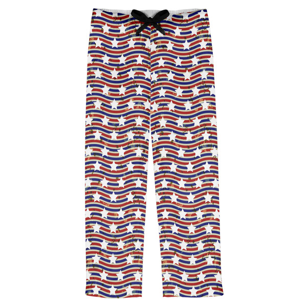 Custom Vintage Stars & Stripes Mens Pajama Pants - XS