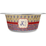Vintage Stars & Stripes Stainless Steel Dog Bowl - Small (Personalized)
