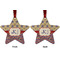 Vintage Stars & Stripes Metal Star Ornament - Front and Back
