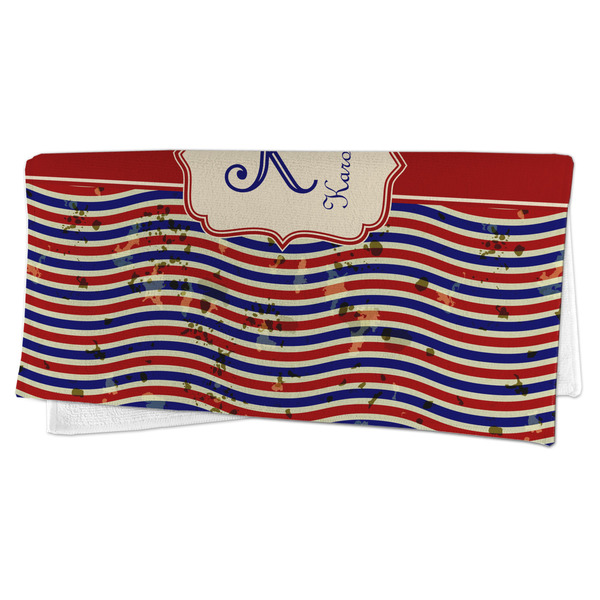 Vintage Stars & Stripes Microfiber Dish Rag - FOLDED (half)
