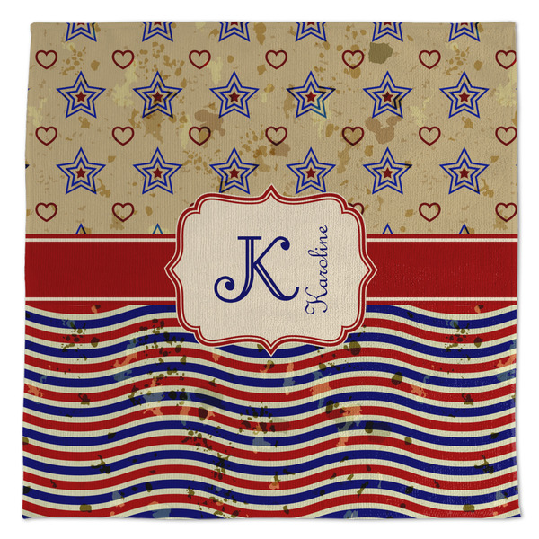 Custom Vintage Stars & Stripes Microfiber Dish Towel (Personalized)