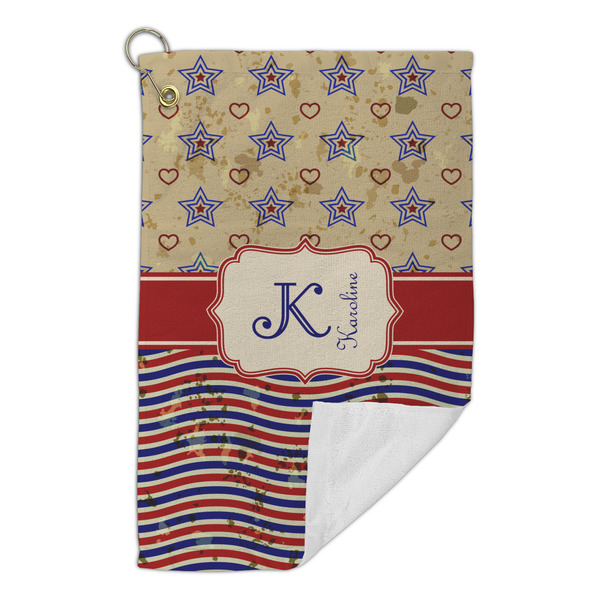 Vintage Stars & Stripes Microfiber Golf Towels Small - FRONT FOLDED