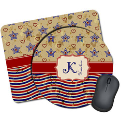 Vintage Stars & Stripes Mouse Pad (Personalized)