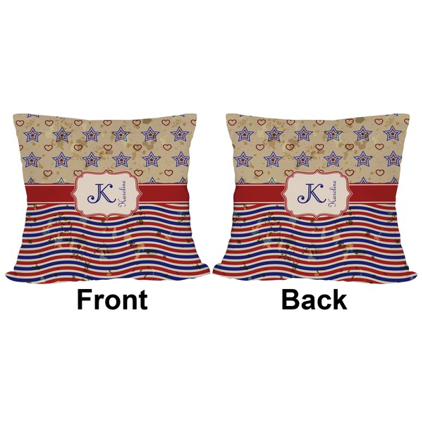 Vintage Stars & Stripes Outdoor Pillow - 18x18