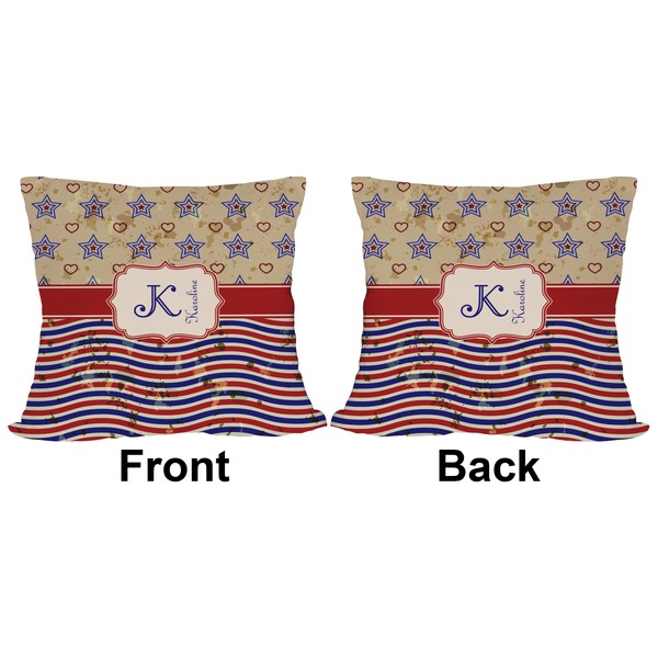 Vintage Stars & Stripes Outdoor Pillow - 20x20