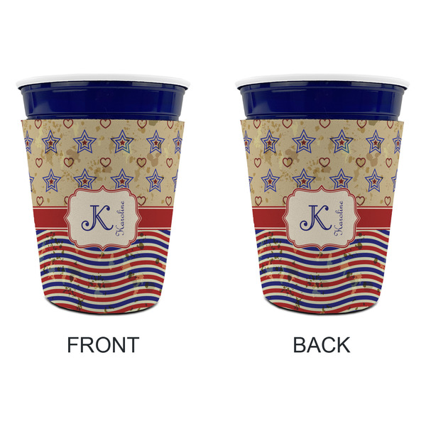 Vintage Stars & Stripes Party Cup Sleeves - without bottom - Approval