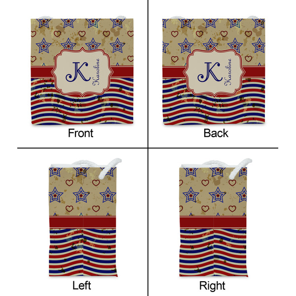 Vintage Stars & Stripes Party Favor Gift Bag - Gloss - Approval