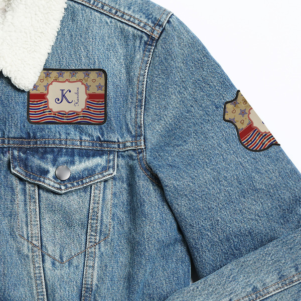 Vintage Stars & Stripes Patches Lifestyle Jean Jacket Detail