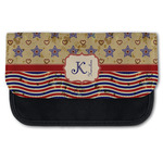 Vintage Stars & Stripes Canvas Pencil Case w/ Name and Initial