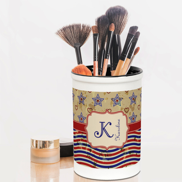 Vintage Stars & Stripes Pencil Holder - LIFESTYLE makeup