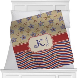 Vintage Stars & Stripes Minky Blanket (Personalized)