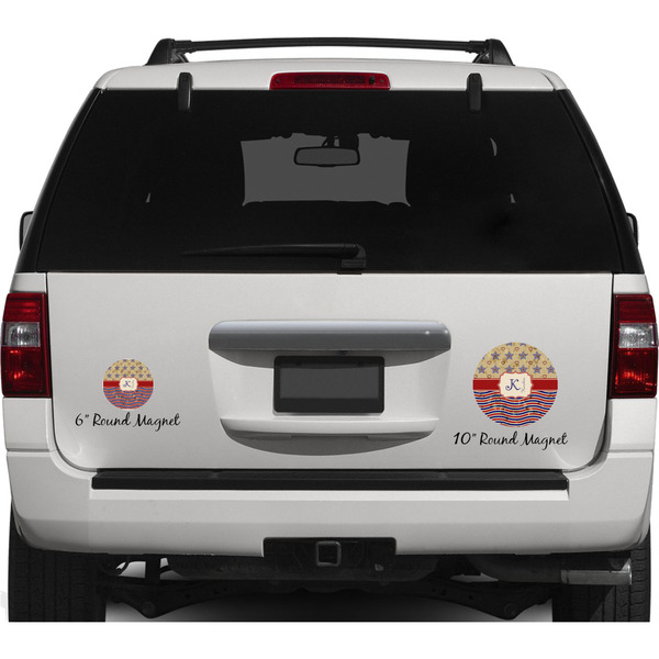 Vintage Stars & Stripes Personalized Car Magnets on Ford Explorer