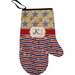 Vintage Stars & Stripes Right Oven Mitt (Personalized)