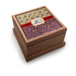 Vintage Stars & Stripes Pet Urn w/ Name and Initial