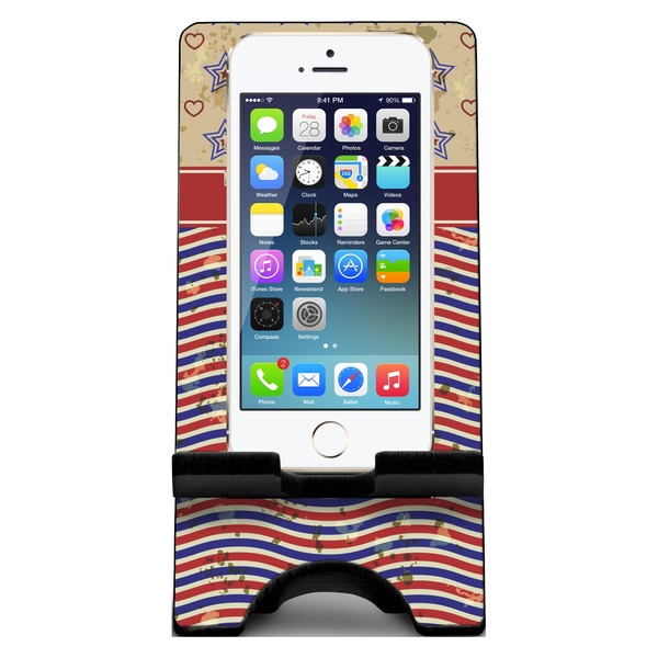Vintage Stars & Stripes Phone Stand w/ Phone