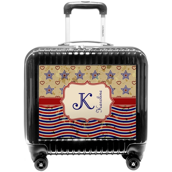 Custom Vintage Stars & Stripes Pilot / Flight Suitcase (Personalized)