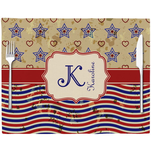 Vintage Stars & Stripes Placemat with Props
