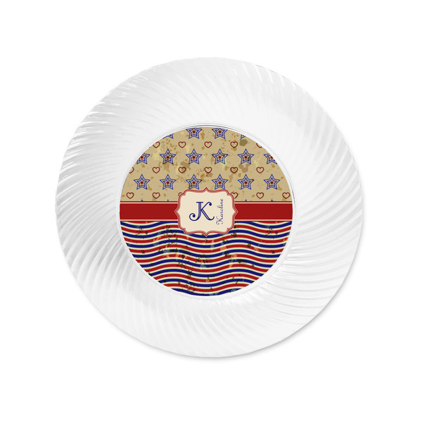 Vintage Stars & Stripes Plastic Party Appetizer & Dessert Plates - Approval
