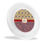 Vintage Stars & Stripes Plastic Party Dinner Plates - 10" (Personalized)