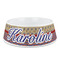Vintage Stars & Stripes Plastic Dog Bowl - Medium (Personalized)