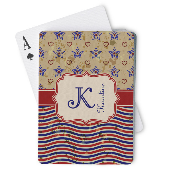 Custom Vintage Stars & Stripes Playing Cards (Personalized)