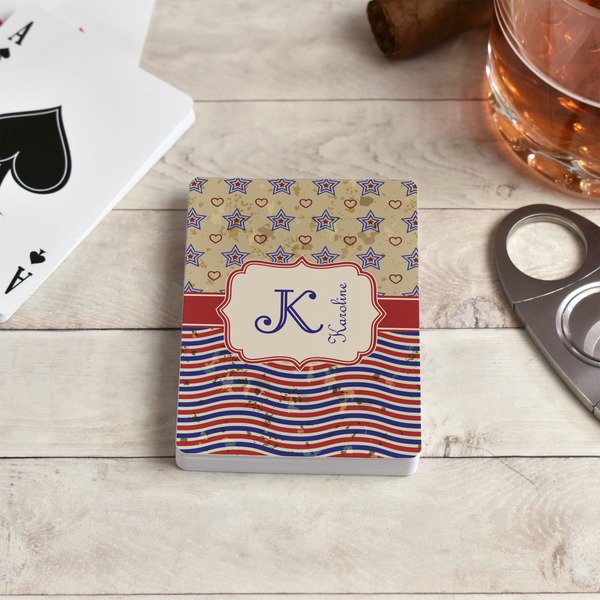 Vintage Stars & Stripes Playing Cards - In Context