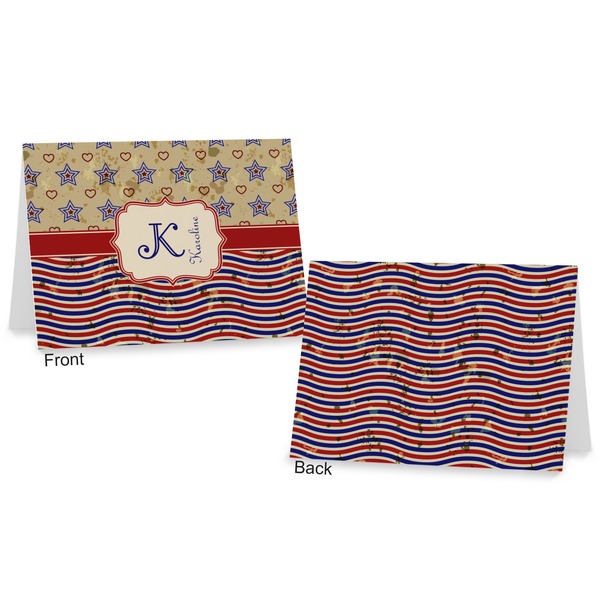 Vintage Stars & Stripes Postcard - Front and Back