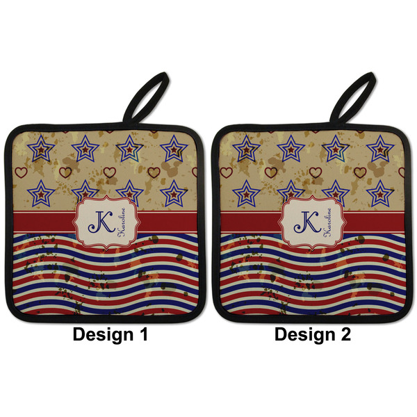 Vintage Stars & Stripes Pot Holders - Set of 2 APPROVAL