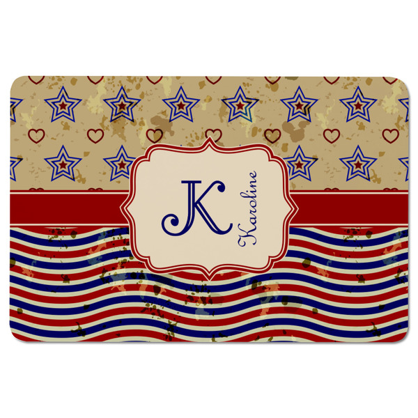 Vintage Stars & Stripes Rectangular Fridge Magnet - FRONT