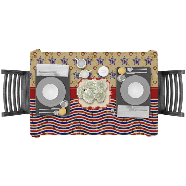 Vintage Stars & Stripes Rectangular Tablecloths - LIFESTYLE