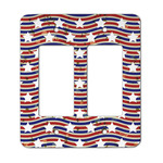 Vintage Stars & Stripes Rocker Style Light Switch Cover - Two Switch