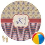 Vintage Stars & Stripes Round Beach Towel (Personalized)
