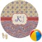 Vintage Stars & Stripes Round Beach Towel (Personalized)