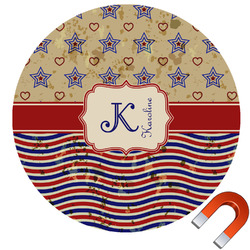 Vintage Stars & Stripes Car Magnet (Personalized)