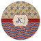 Vintage Stars & Stripes Round Rubber Backed Coaster (Personalized)