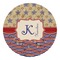 Vintage Stars & Stripes Round Decal - Medium (Personalized)