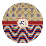 Vintage Stars & Stripes 5' Round Indoor Area Rug (Personalized)