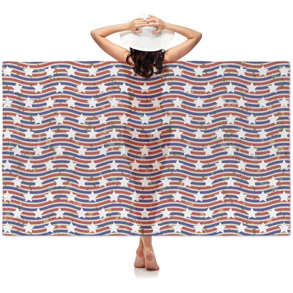 Custom Vintage Stars & Stripes Sheer Sarong
