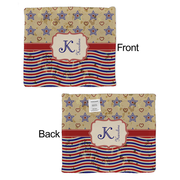 Vintage Stars & Stripes Security Blanket - Front & Back View